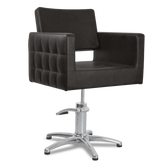 Sedia poltrona da parrucchiere Salone Diamond- Base a Stella- Nero